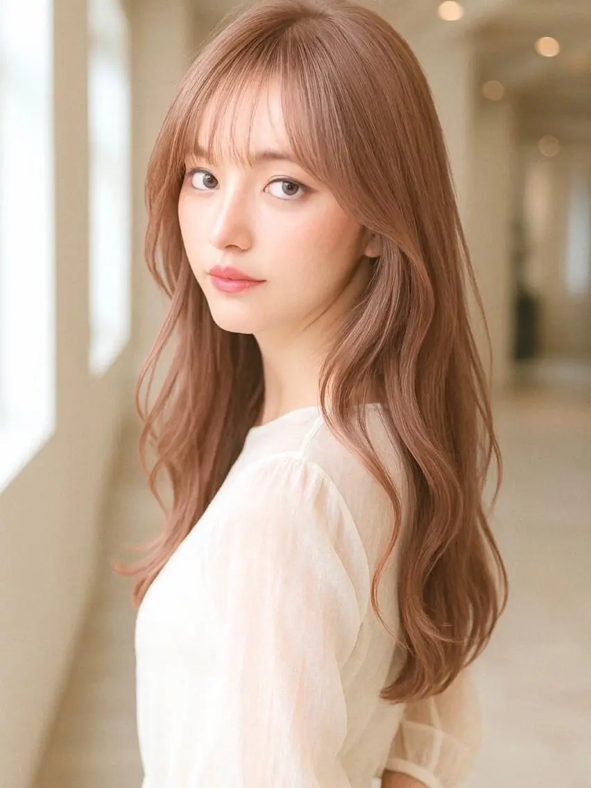 ロング カット ヘアカラー トリートメント 江連 将のヘアスタイル