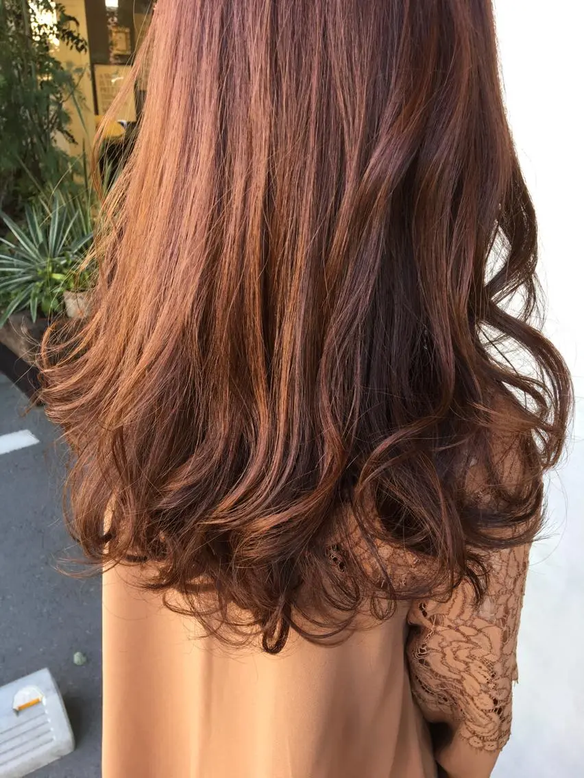 カラー アッシュ ピンクカラー ピンクアッシュ mu ku.のヘアスタイル