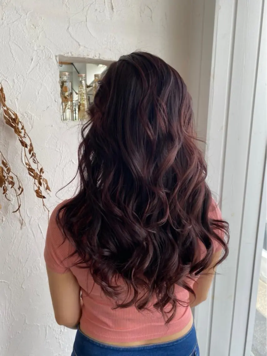 ロング カラー パーマ 豊橋美容院 ソンリエのヘアスタイル