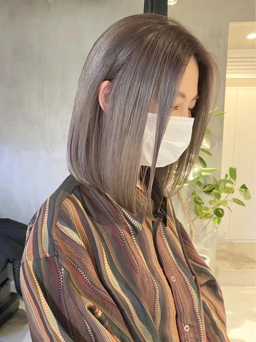 ミディアム カラー ヘアアレンジ ブリーチ カット ヘアカラー ショートヘア原宿 fifth コシのヘアスタイル