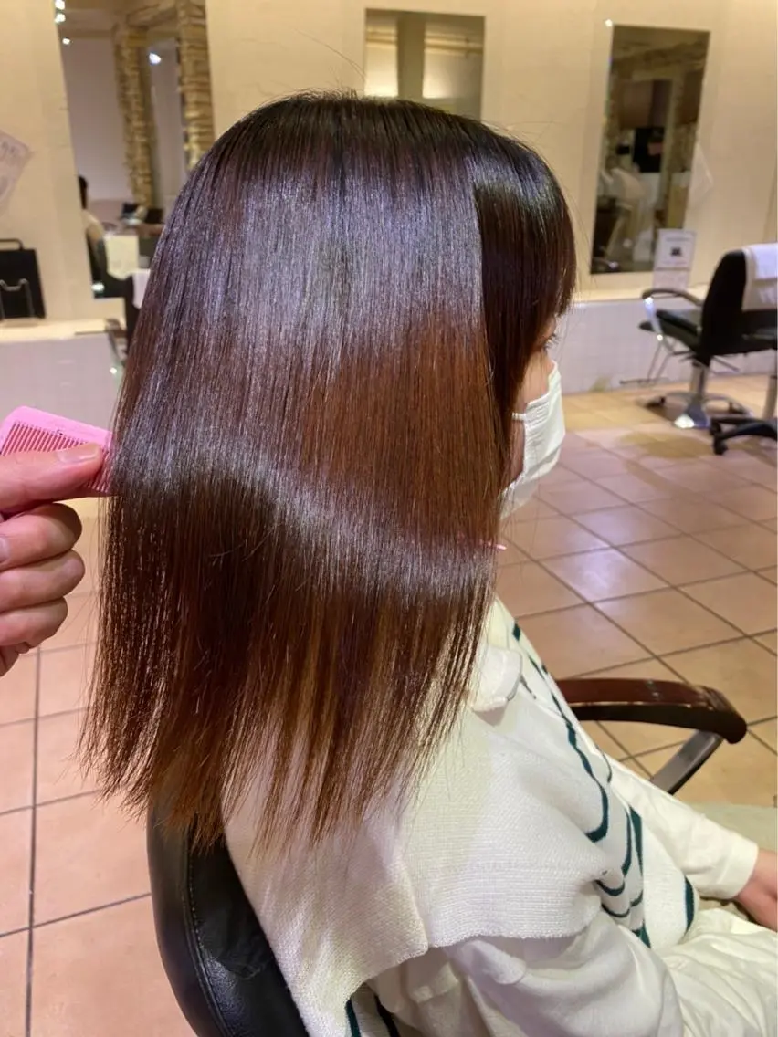ミディアム 髪質改善/ 梅田中崎町/宮里のヘアスタイル