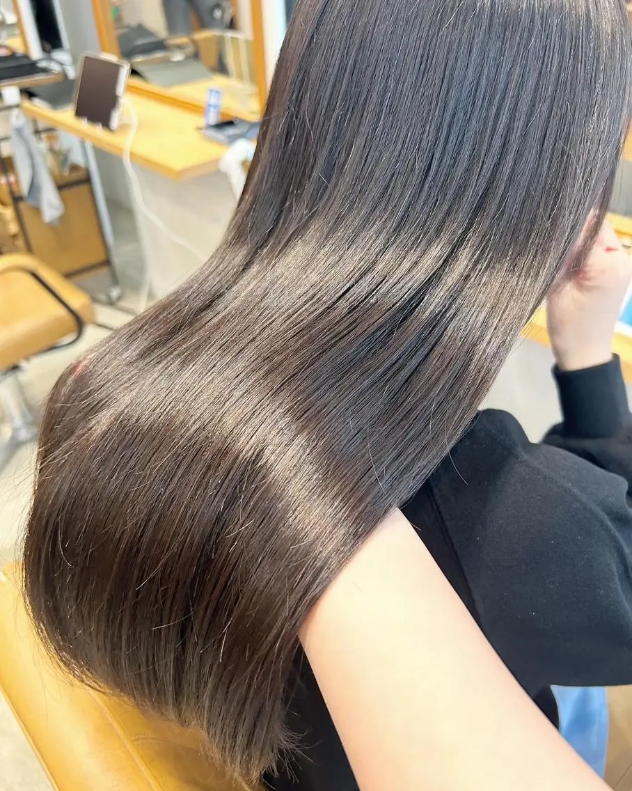 ミディアム 縮毛矯正 カノエ矢原店 ／れいらのヘアスタイル