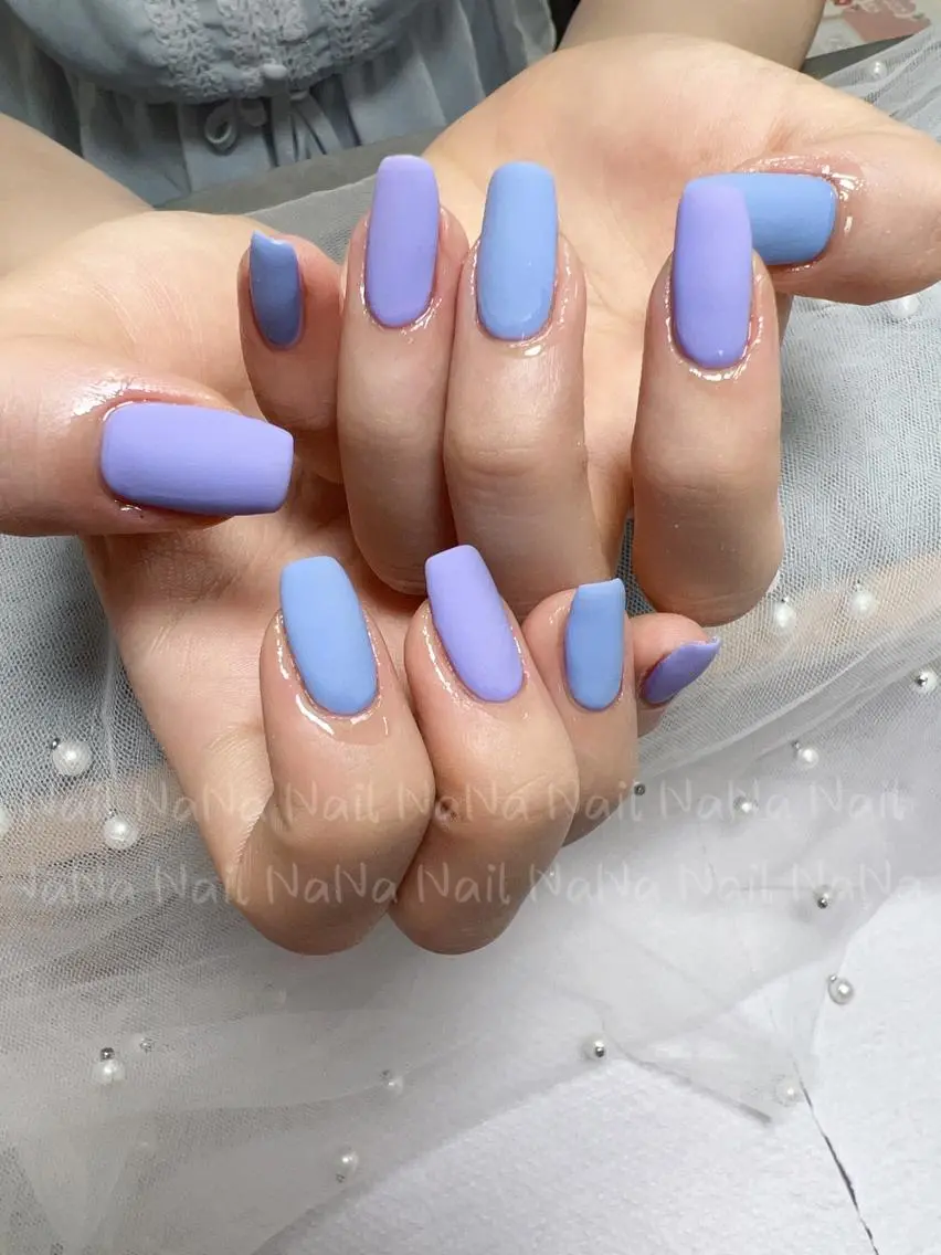 ロング カラー ネイル マットネイル ワンカラーネイル Nail NaNaのネイルデザイン