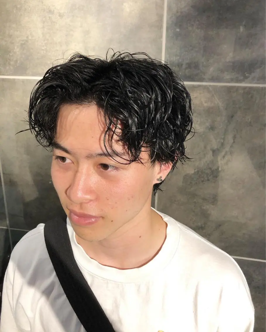 パーマ ヘアアレンジ メンズ カット パーマ トリートメント ヘアセット メンズ特化✂️栗原 侑也のヘアスタイル