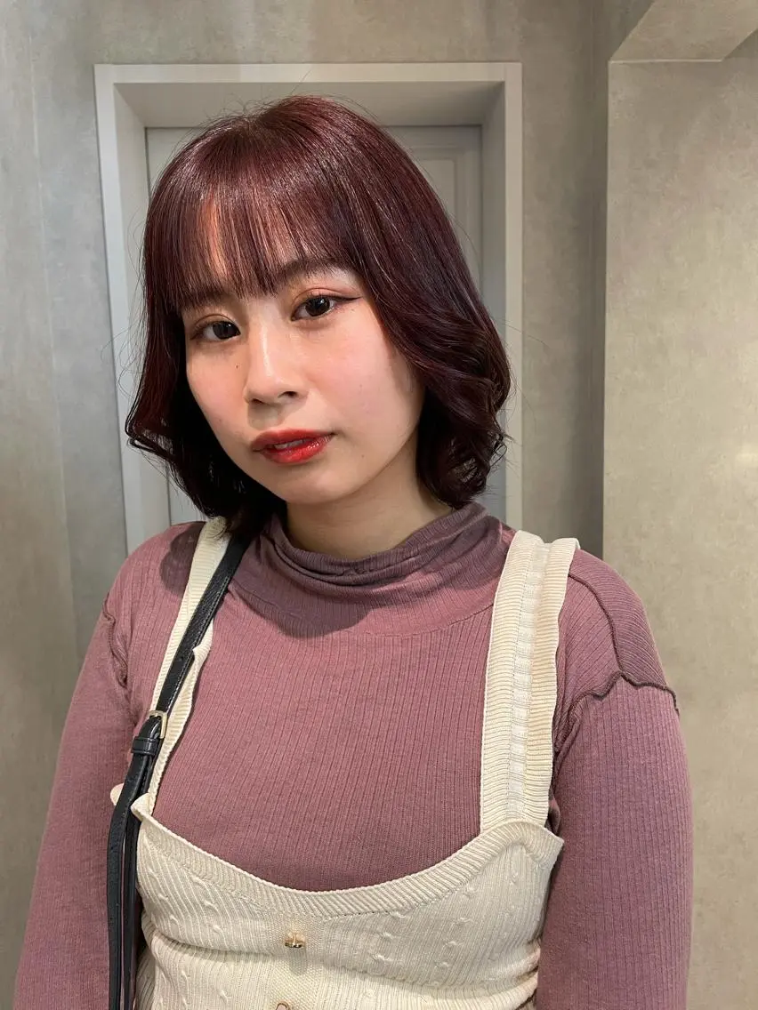 ミディアム カラー ブリーチ ラベンダーカラー ブリーチなしカラー ピンクカラー ピンクラベンダー ヘアカラー ナチュラル透明感🌱 小山美樹子のヘアスタイル