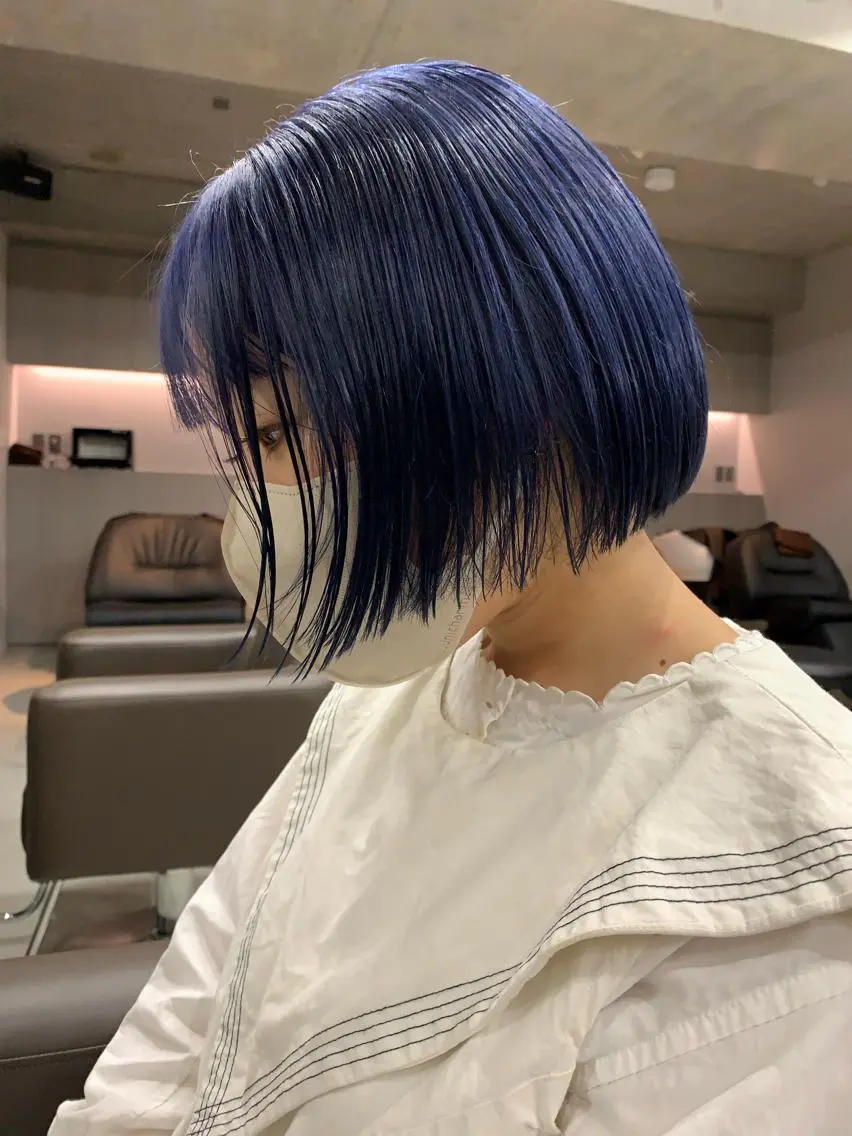 ショート カラー ボブパーマコテ巻き風 パーマNo1深江秀平のヘアスタイル