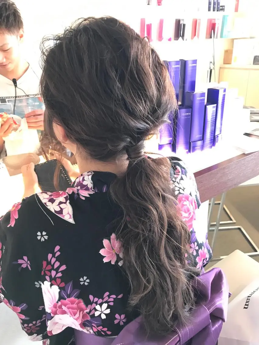 セミロング 浴衣 撮影モデルさん募集 渡邊直幸のヘアスタイル
