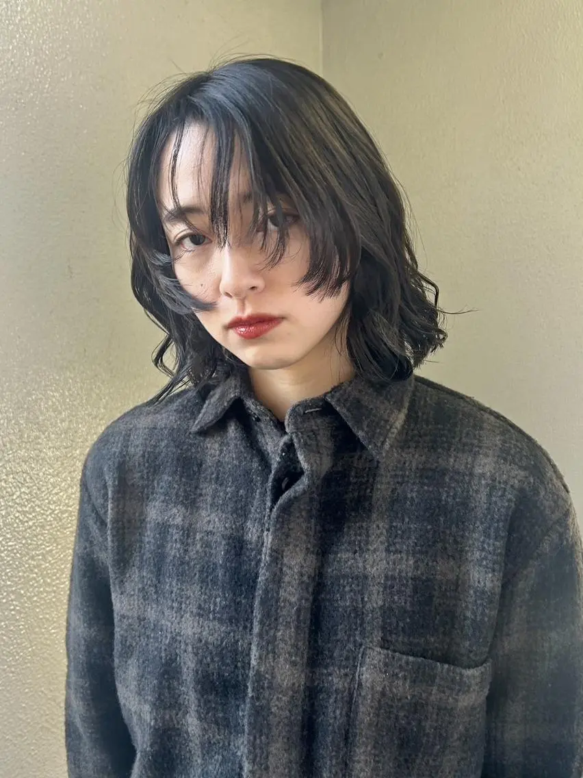 ミディアム パーマ カット パーマ トリートメント 🌼U24 ヘアデザインラボのヘアスタイル