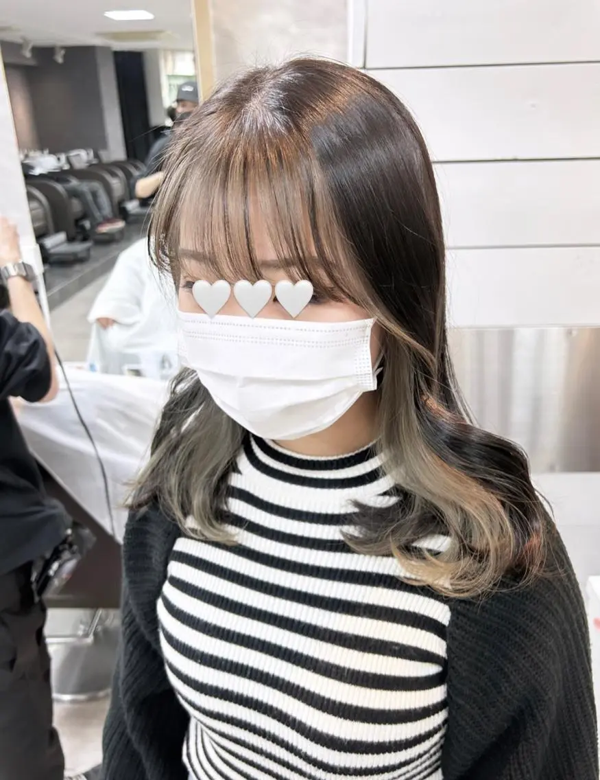 セミロング カット ヘアカラー 🫧艶髪カラー🫧 森本くるみのヘアスタイル