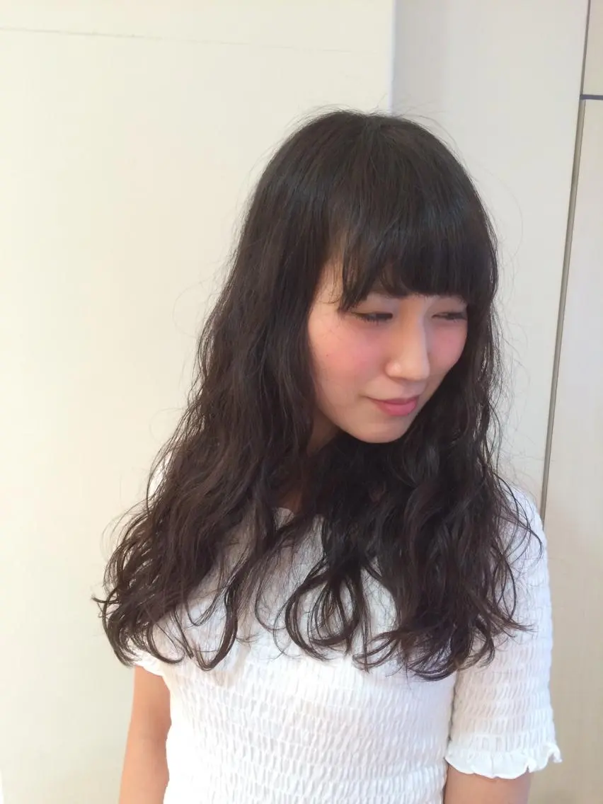 セミロング ロング パーマ セミロングパーマ タジマ ヤスヒサのヘアスタイル