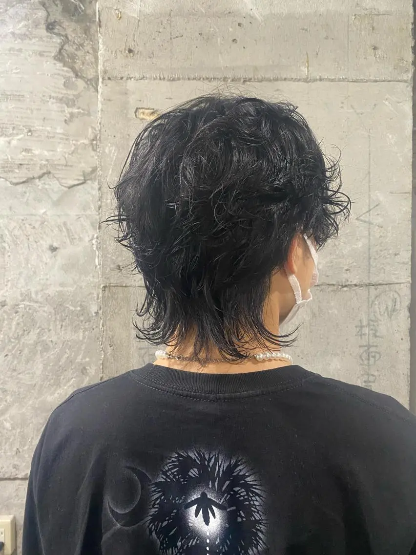 ショート パーマ ヘアアレンジ メンズ マッシュウルフ マッシュ メンズパーマ メンズウルフカット ウルフカット カット パーマ ［似合わせヘア］ ✂︎OGURO✂︎のヘアスタイル