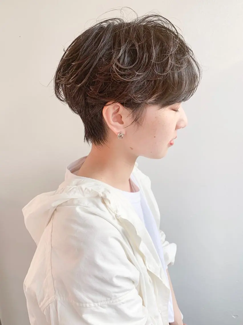 ショート パーマ カット パーマ トリートメント ショート/レイヤー なら石井知希のヘアスタイル