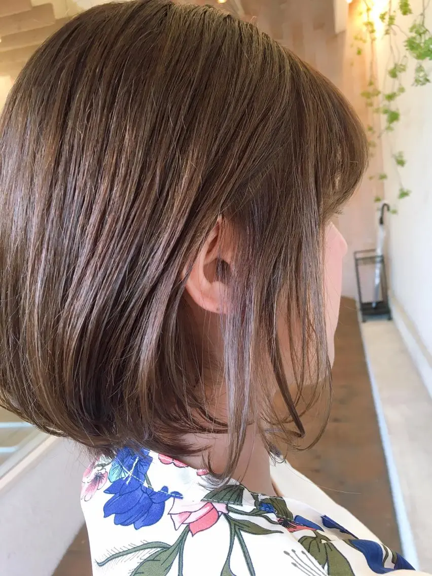 ショート カラー 透明感カラー イルミナカラー 大人可愛いをご提案✨ 宮崎 雅美のヘアスタイル