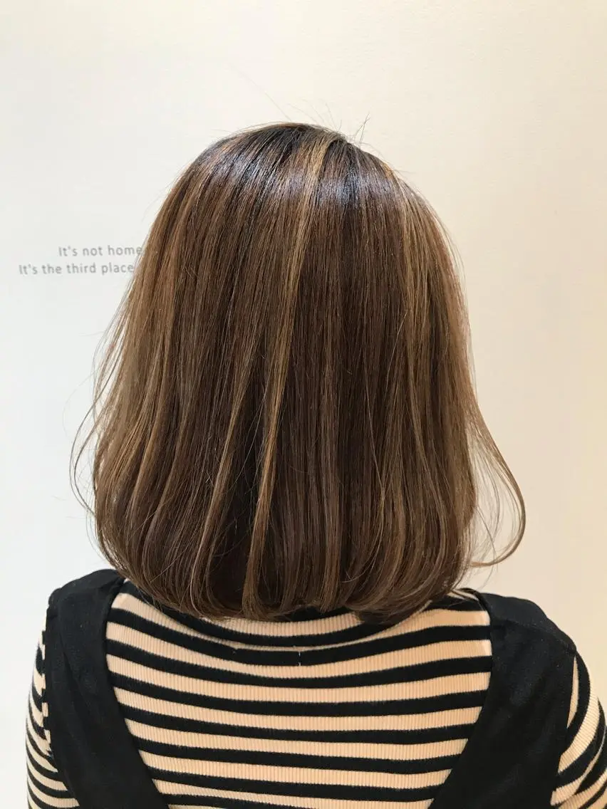 ミディアム カラー ヘアカラー トリートメント 大橋 輝久のヘアスタイル