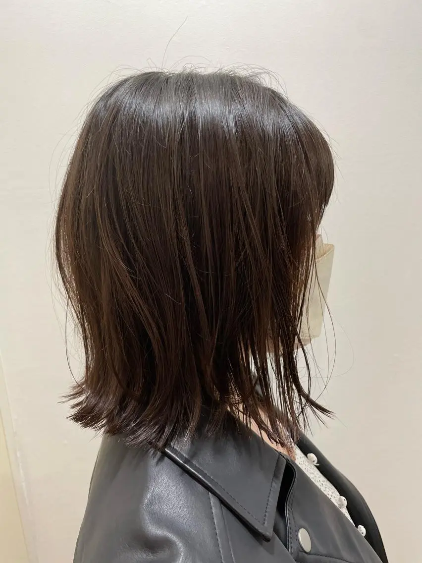ミディアム ボブ くびれヘア ヨシダ ジュンのヘアスタイル