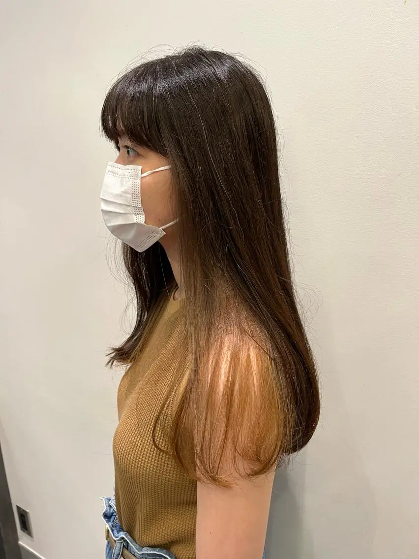 セミロング カラー ベージュカラー インナーカラー ✨透明感カラー✨ 🦖佐々木未来🦕のヘアスタイル