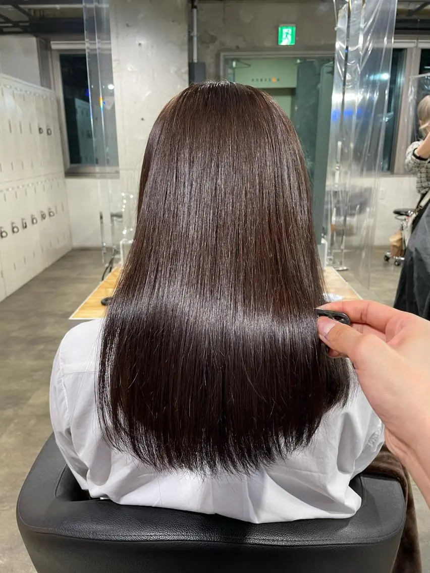 ミディアム カラー カット ヘアカラー トリートメント ヘッドスパ ヘアセット ベージュカラー💖 やすひろのヘアスタイル