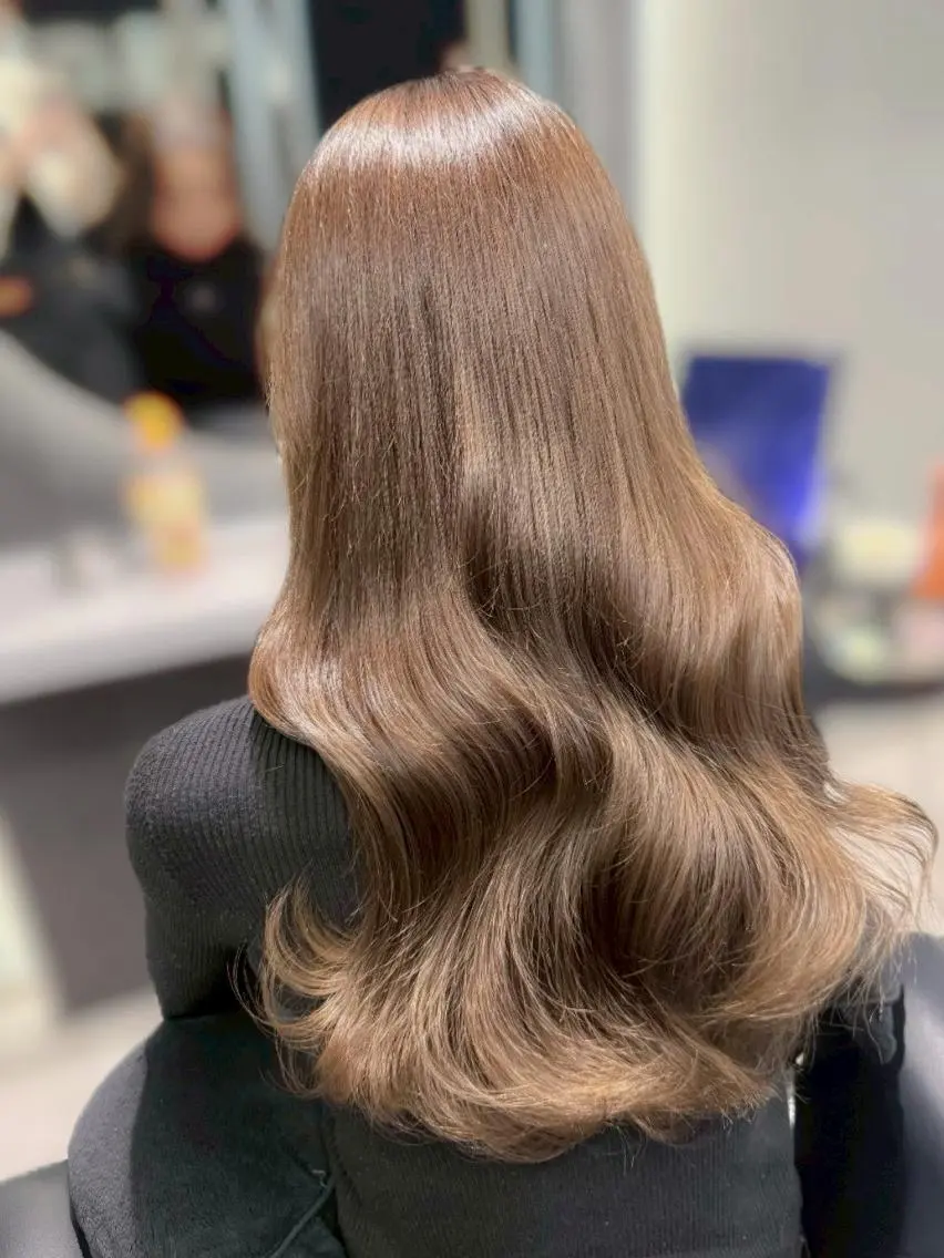 カラー セミロング カット 縮毛矯正 トリートメント 盛れ🎀韓国ヘア 美艶🇰🇷なるみのヘアスタイル