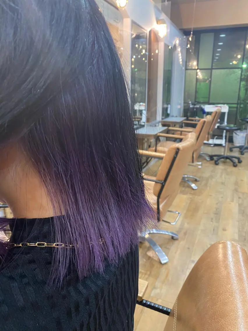 ミディアム カラー ブルーカラー ブルーバイオレット バイオレットカラー 特殊カラー特化 ✂️SHIAN フジのヘアスタイル