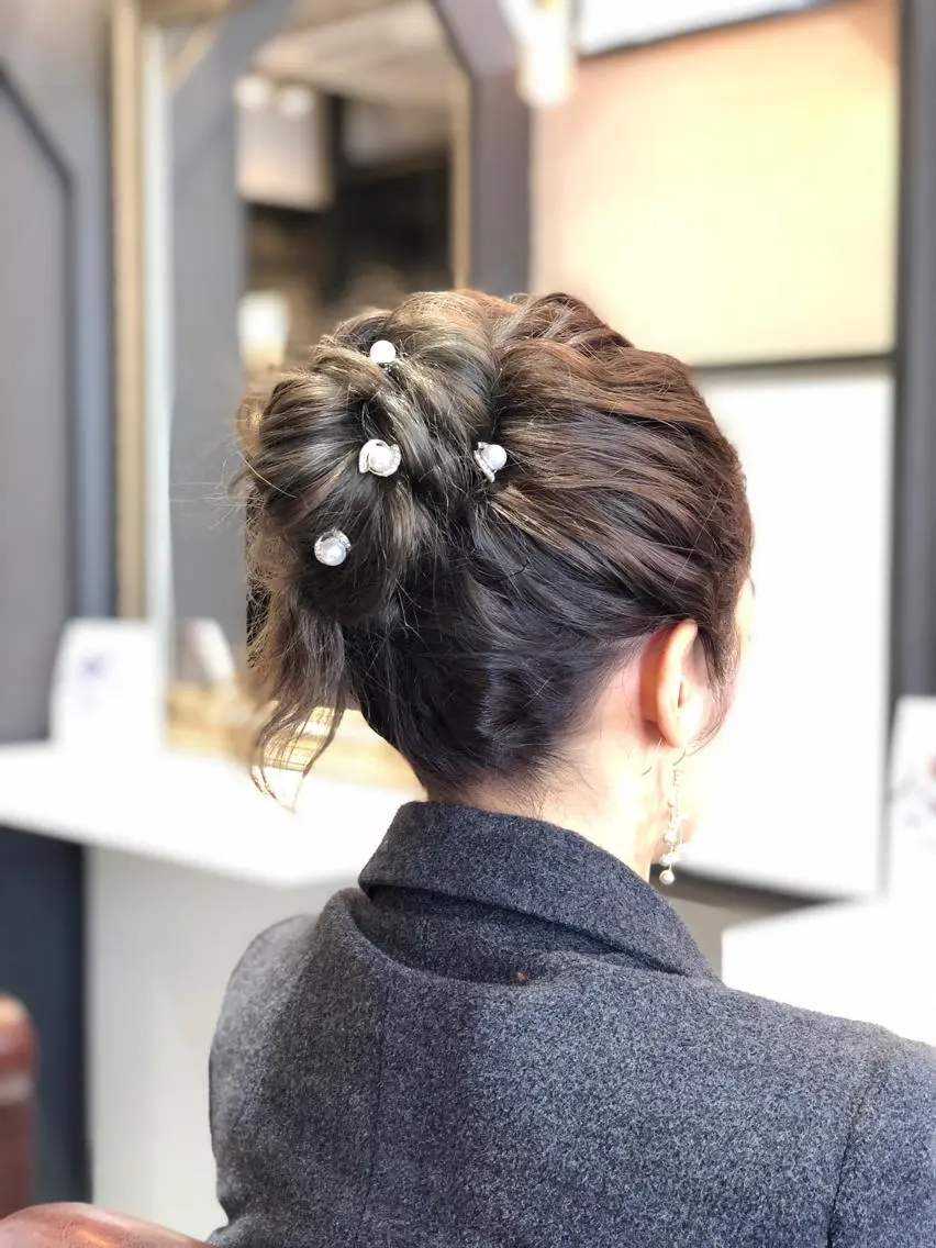 ロング ヘアアレンジ お団子ヘア ヘアセット 後藤 ユウキ/髪質改善🫧のヘアスタイル