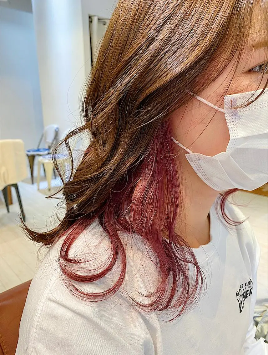 セミロング カラー ブリーチ koheiのヘアスタイル