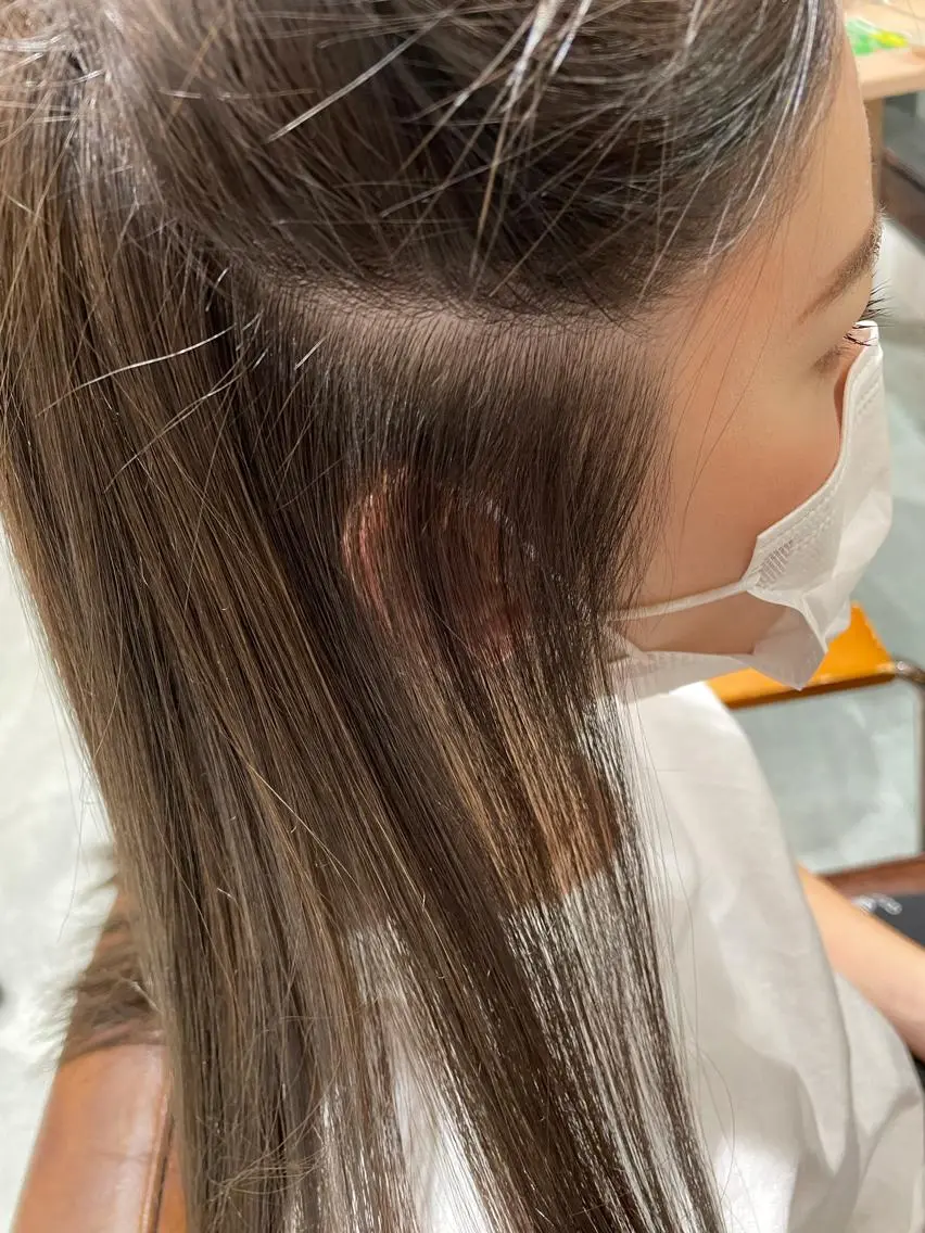 ロング カット 縮毛矯正 Rubik難波樽本 譲二のヘアスタイル