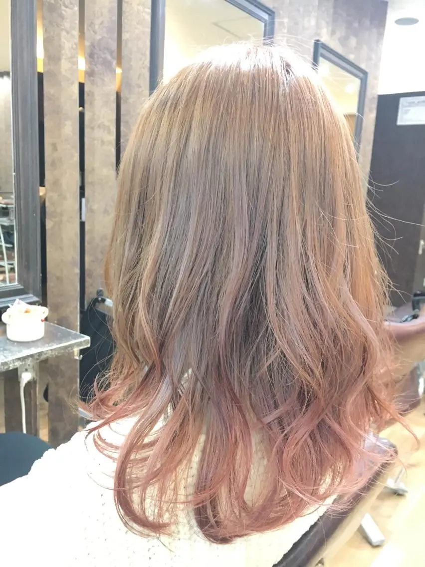 ロング カラー 髪質改善🩵艶髪 ストレート🩵山口のヘアスタイル