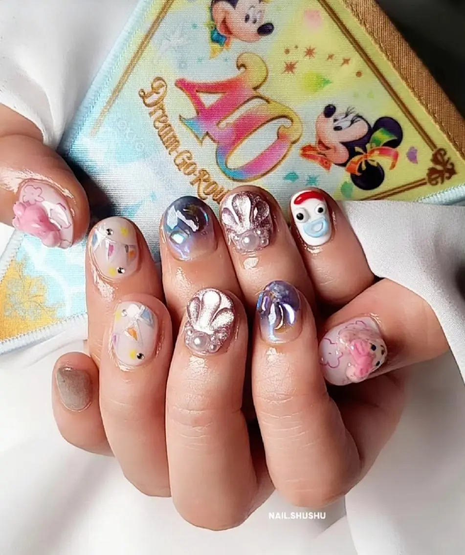 ネイル 持ち込み ニュアンスネイル ワンカラーネイル シンプルネイル 夏ネイル 3dパーツ/流行り 👧shushu❤️のネイルデザイン