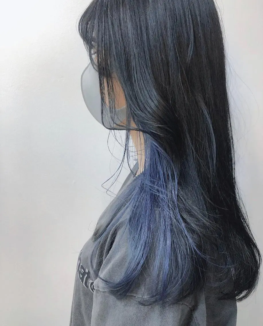 ロング カラー ブルーカラー ブルーラベンダー ラベンダーカラー レイヤー/ハイトーン 🧸SENAのヘアスタイル