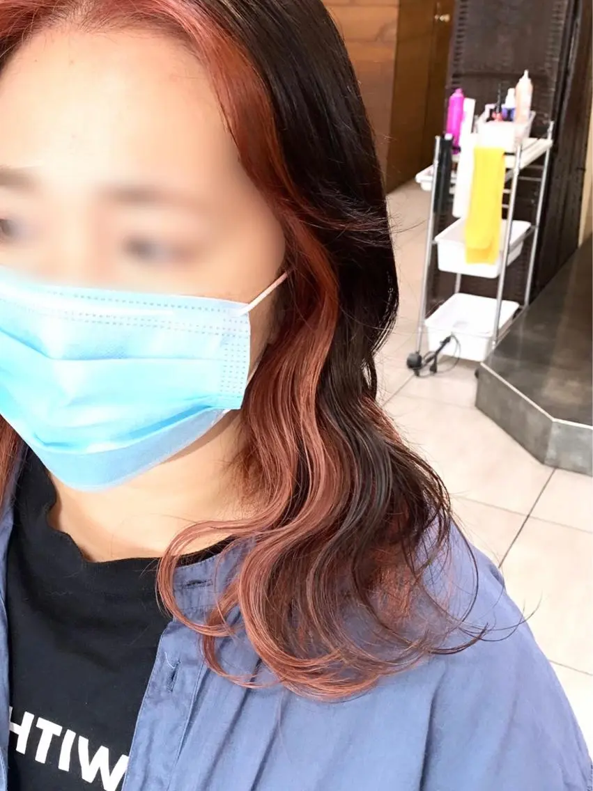 ミディアム ヘアカラー レイヤー/艶髪カラー 森本くるみのヘアスタイル