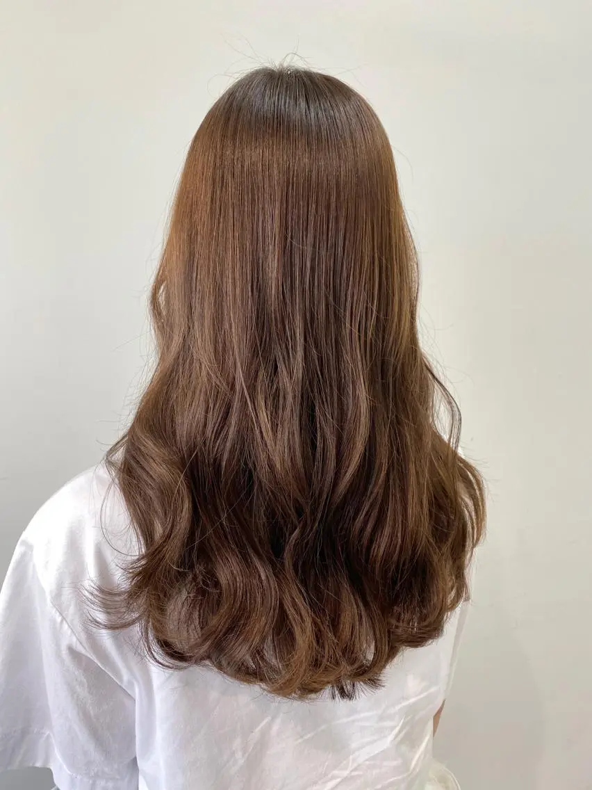 ロング カラー ボブ、縮毛矯正👑 心斎橋/高城涼也のヘアスタイル
