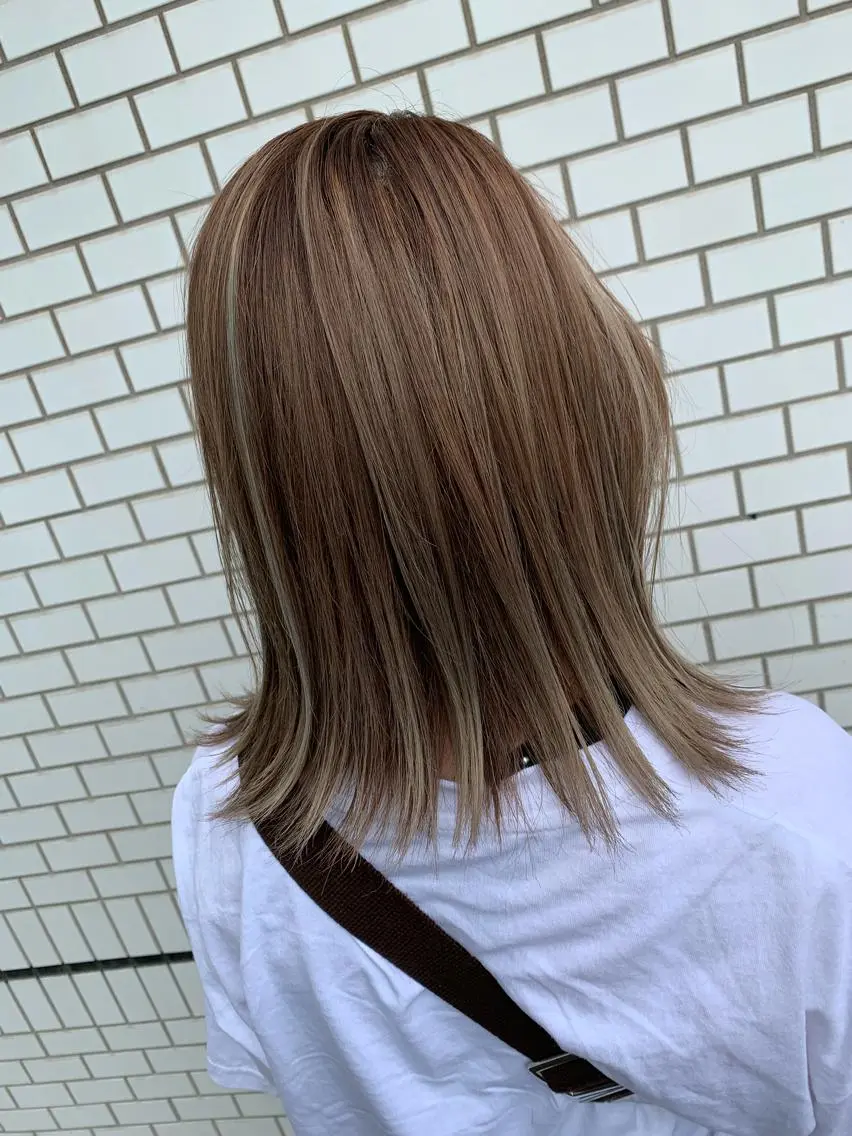セミロング ハイライト juve. 別府のヘアスタイル