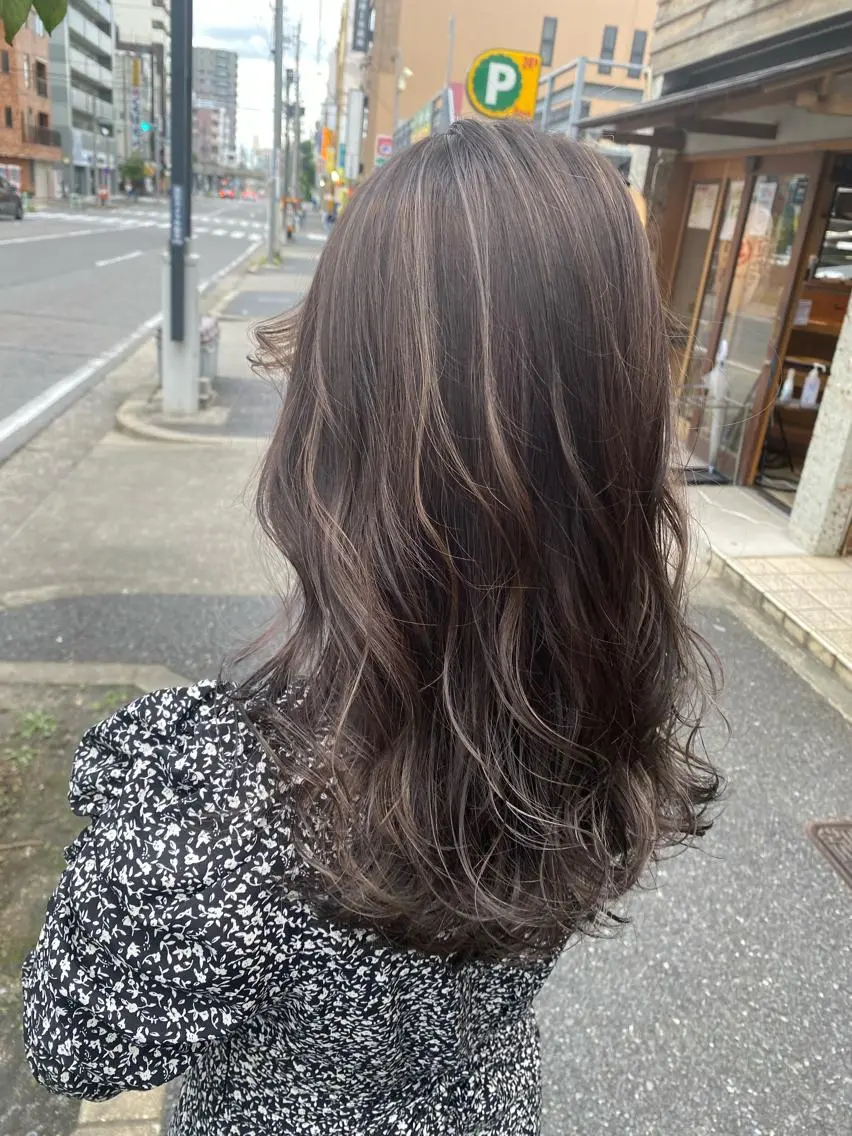 ロング ヘアカラー トリートメント ハイトーン/メンズ 水野翔太のヘアスタイル