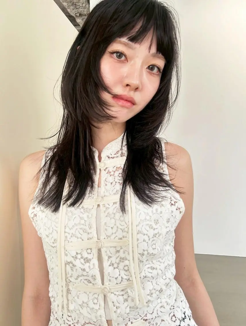 ミディアム カラー パーマ ショートボブ ミディアムパーマ アディクシーカラー ブリーチ ケアブリーチ カット ヘアカラー トリートメント honen hairのヘアスタイル