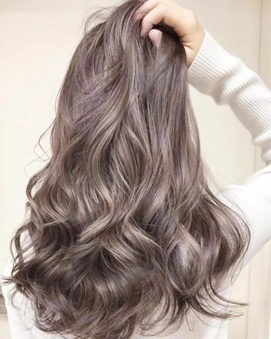 セミロング カラー ヘアアレンジ カット ヘアカラー トリートメント ヘッドスパ 顔まわりレイヤー× 韓国ヘアオタベシンヤのヘアスタイル