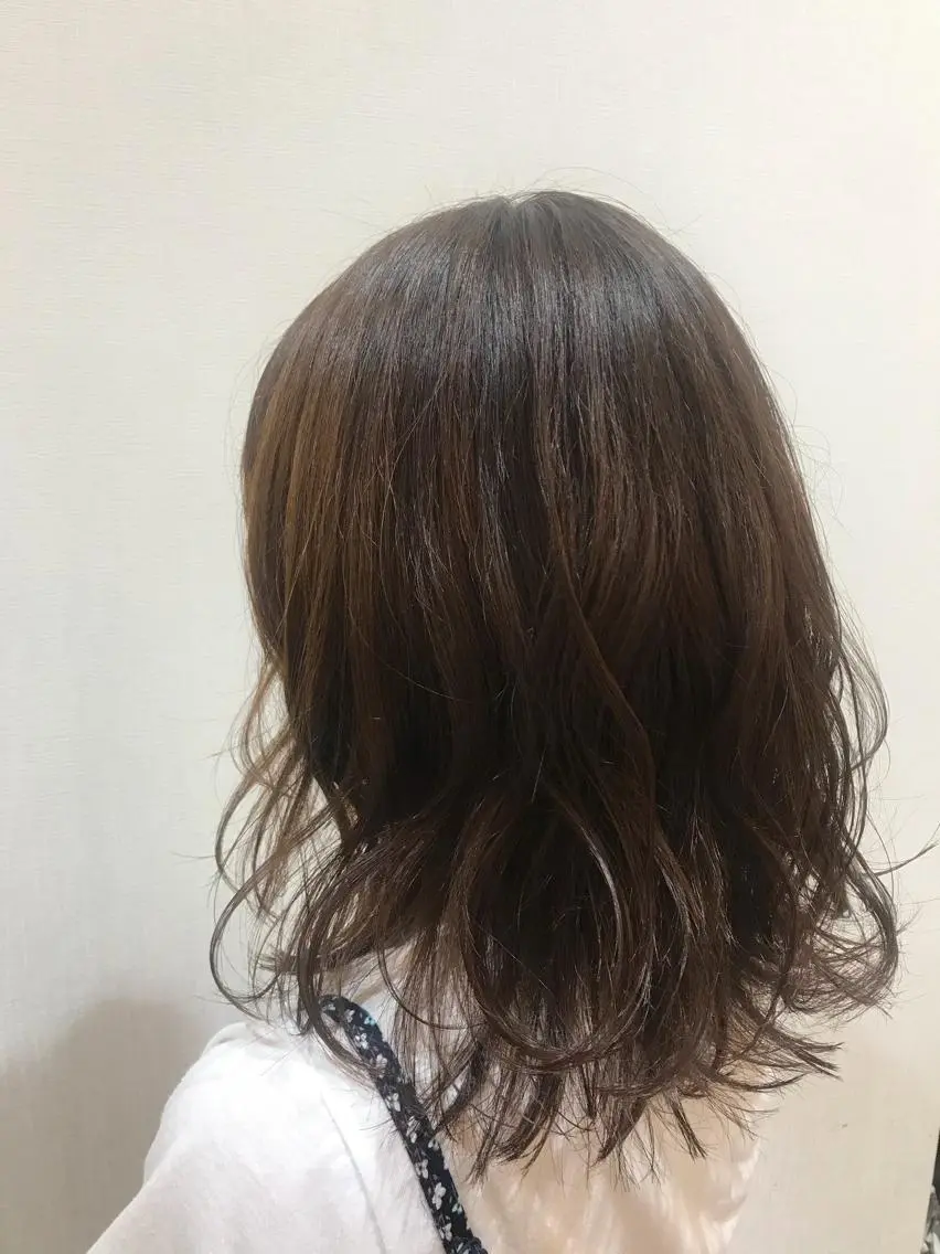ミディアム 愛されヘア/ 暖色カラー/まいこのヘアスタイル