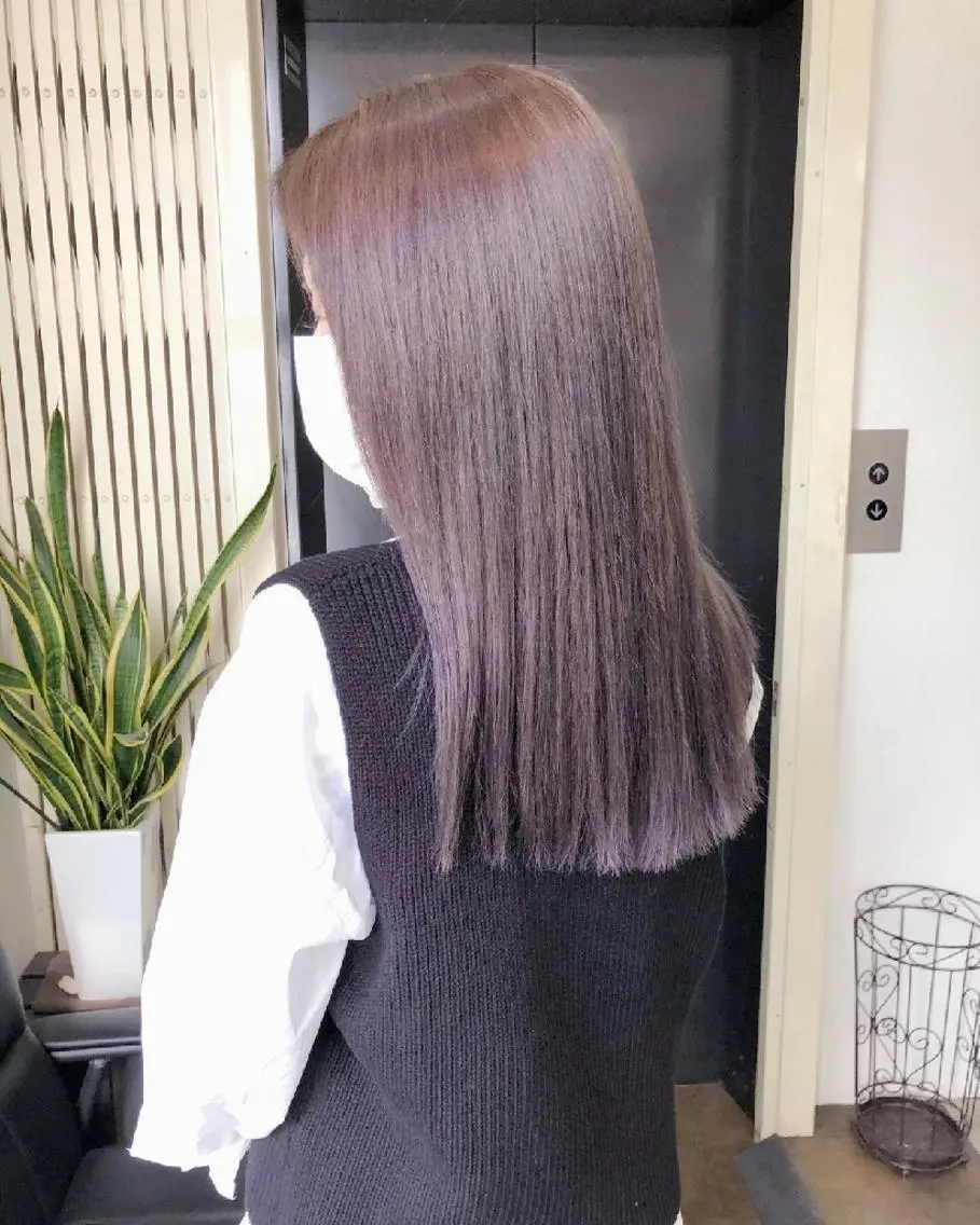 セミロング カラー ヘアアレンジ ヘアカラー トリートメント GiseL 博多 ジゼル　博多のヘアスタイル