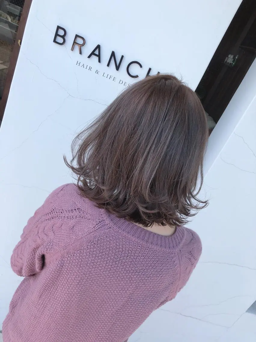 ミディアム カラー カット ヘアカラー トリートメント 具志 正太のヘアスタイル