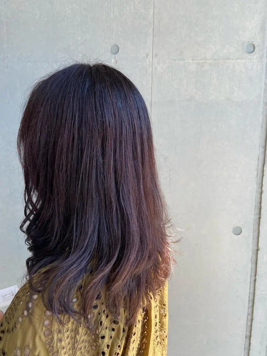 セミロング カラー ピンクカラー バイオレットカラー 💜推しインナー カラー/菊池柊真💜のヘアスタイル