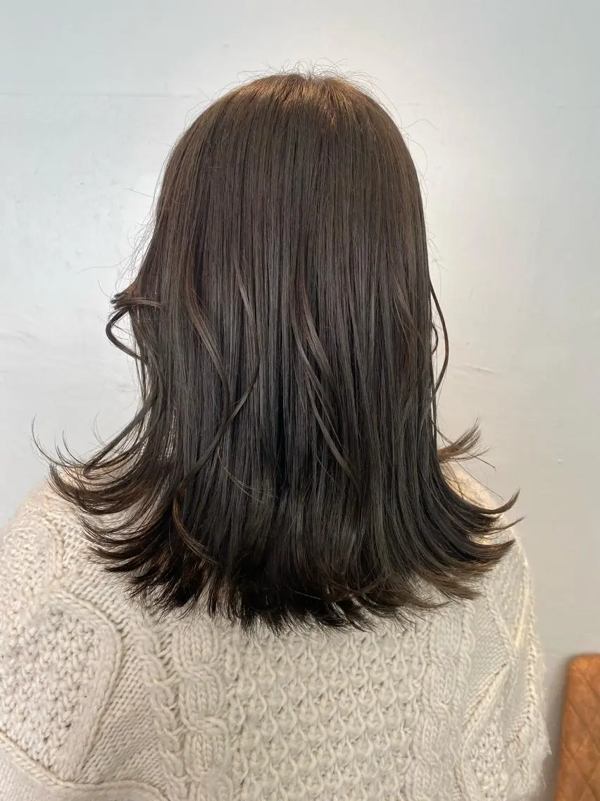 ミディアム カラー RISAKO レイヤーカット🎀のヘアスタイル