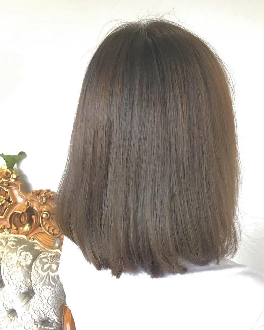 ミディアム カラー パーマ ヘアアレンジ アッシュ ベージュカラー エグチ アキラのヘアスタイル