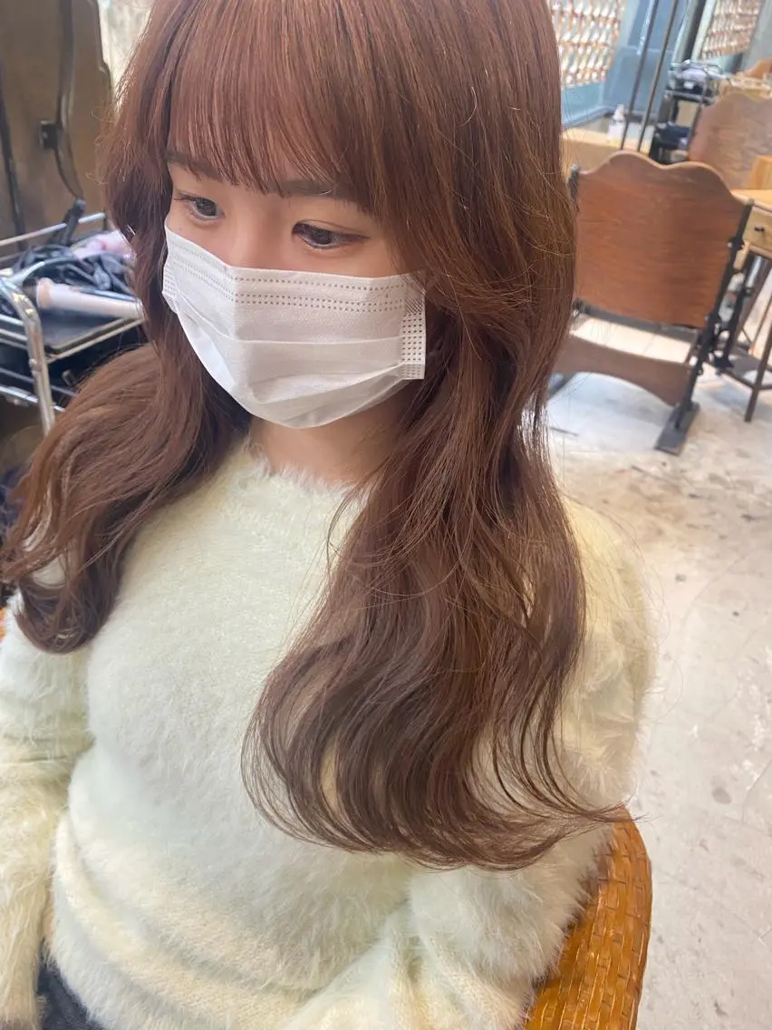 セミロング ヘアカラー トリートメント 韓国レイヤー/透明感 カラー🦋mioのヘアスタイル