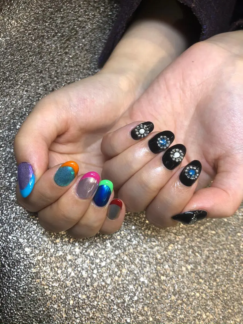 ネイル ミラーネイル ハンドネイル L'ecrin 田中のネイルデザイン
