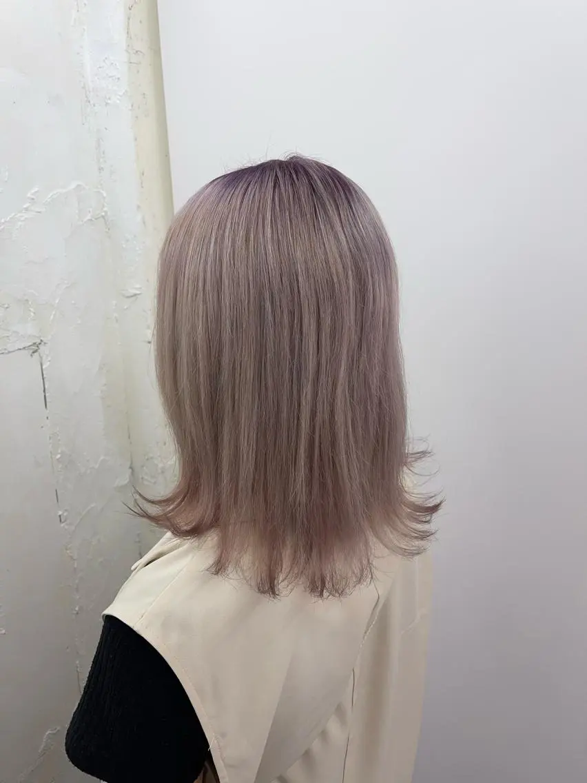 ミディアム カラー ブリーチ ヘアカラー トリートメント ハナ💎中韓/艶髪 ハイトーン/エクステのマツエク・マツパデザイン