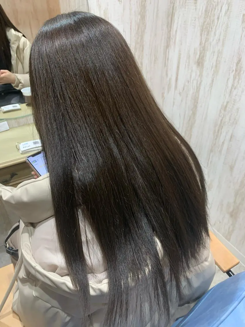 ロング カラー グレージュ ヘアカラー トリートメント 浅草個室/髪質改善 🫧ちえ🫧のヘアスタイル