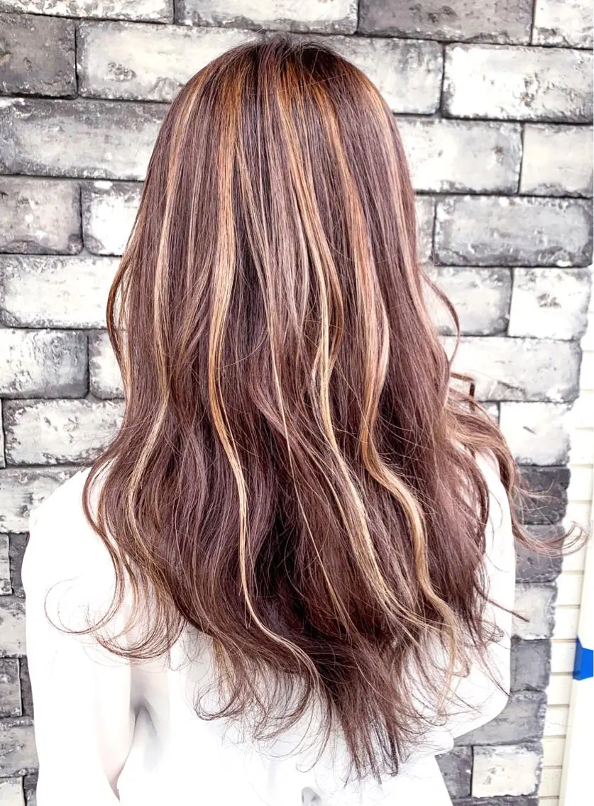 セミロング ピンクブラウン 3Dハイライト ハイライト ❤️千葉県代表❤️ 店長❤️柿本翔一朗のヘアスタイル