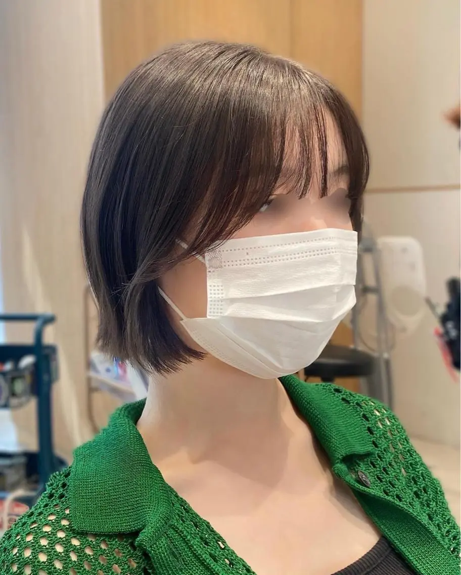 ショート カラー パーマ ヘアアレンジ 小野寺瑞希 /最小顔カットのヘアスタイル