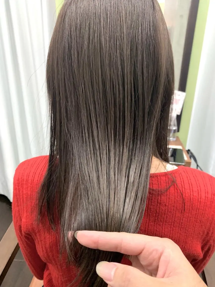ミディアム 外国人風カラー カット ヘアカラー トリートメント ブリーチ毛に縮毛矯正 ✨カラー✨山田 正幸のヘアスタイル