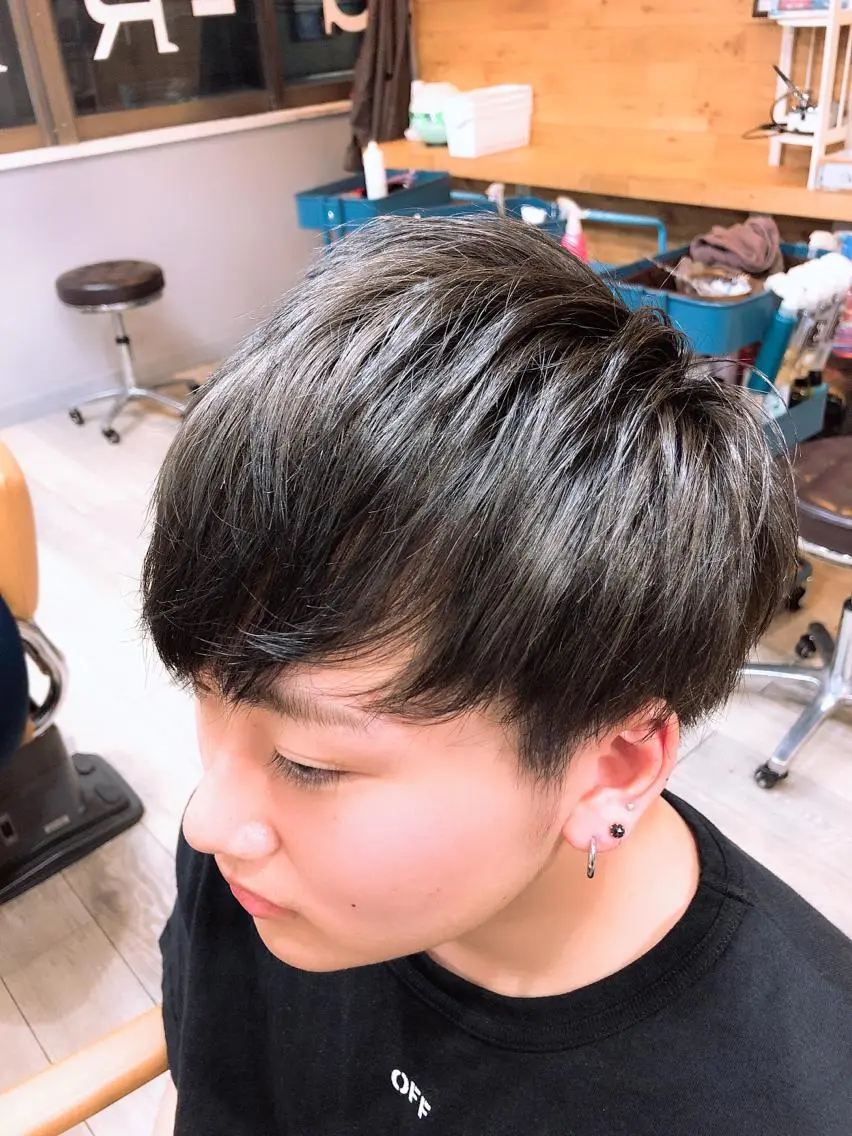 ショート カラー メンズhair /こえびのヘアスタイル
