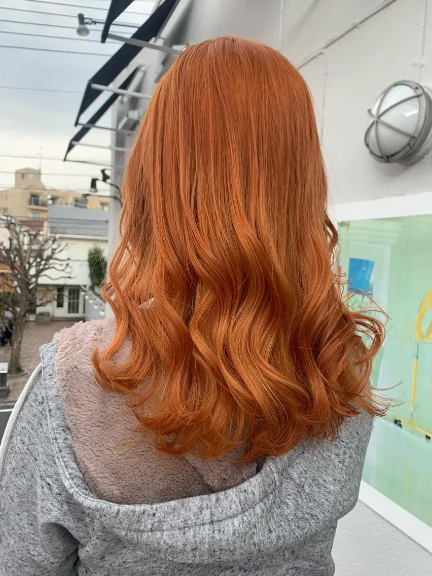 ロング カラー カット ヘアカラー トリートメント 平 ちひろのヘアスタイル